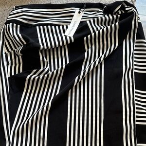 Black and White Striped Skirt